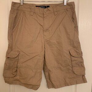 Southpole Cargo Shorts Men's 34 Khaki Y2K